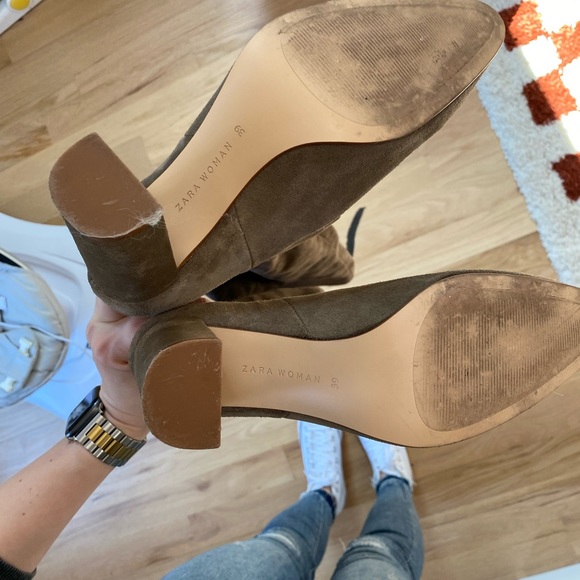 Zara Suede knee high boots - Picture 4 of 7